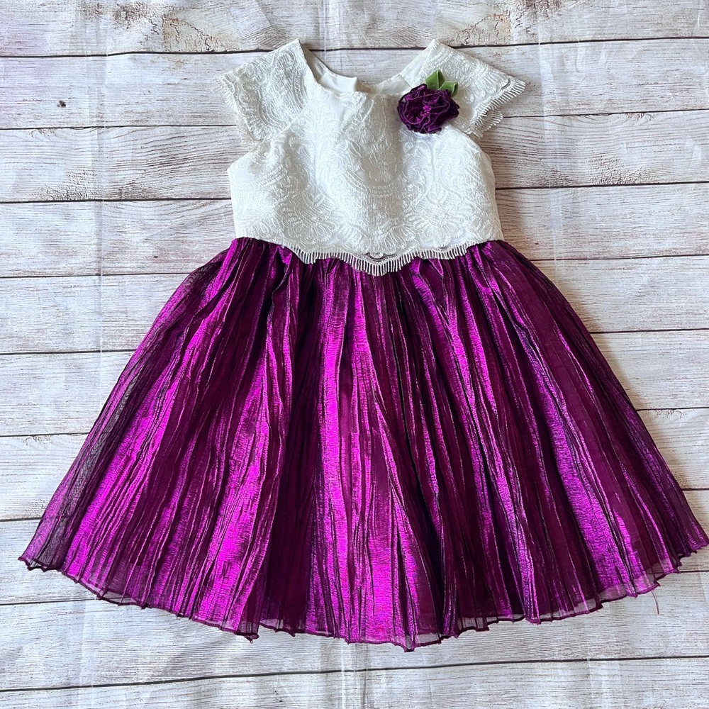 Jona Michelle Wine Ivory Party Dress Size 6